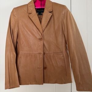 DANIER Leather Blazer - Cognac Color - Size 6